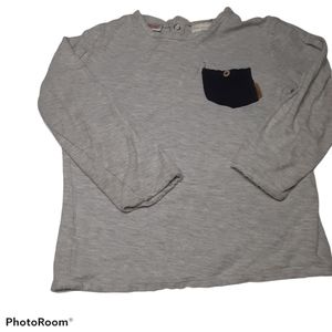 Zara long sleeve grey shirt size 3/4